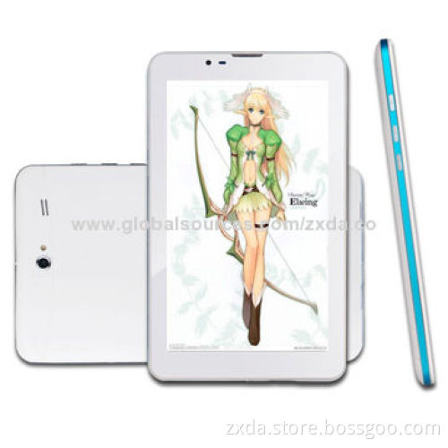7-inch Tablet PC 3G/Phone, MTK8382(Quad Core)1G/8G Highest Clock Speed CPU, with Flash Lamp Front0.3